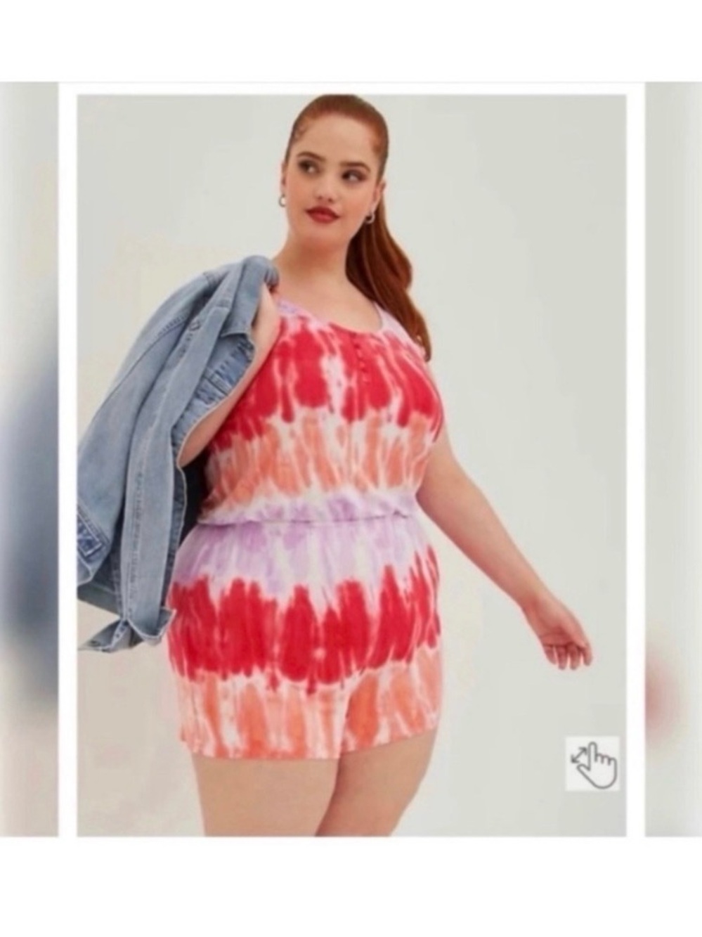 TORRID LOVESICK TIE DYE ROMPER - Picture 3 of 8